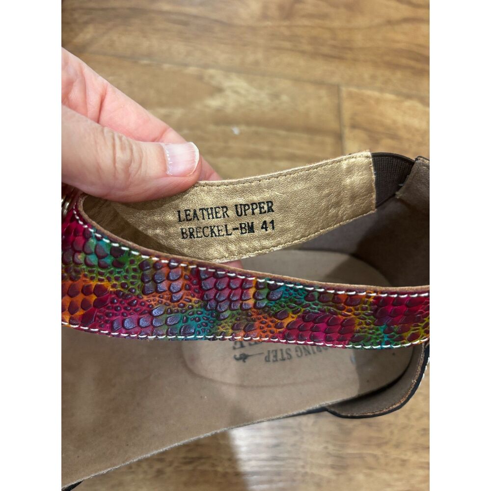 L’Artiste by Spring Step Breckel Sandals Black Multi Color Size 41 - Picture 3 of 6